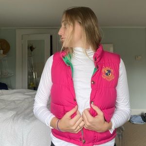 Ralph Lauren vest- it’s a large kids but I’m a medium and it fits me- reversible